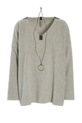 Blouse V-Neck- Sand