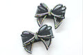 Assorted Rhinestone Clip-On Dog Bows
