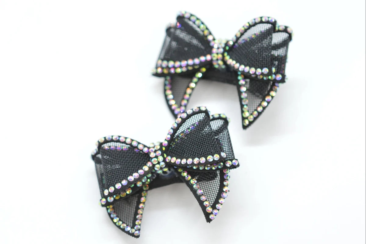 Assorted Rhinestone Clip-On Dog Bows