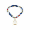 Red/White/Blue Scarf Pendant Necklace