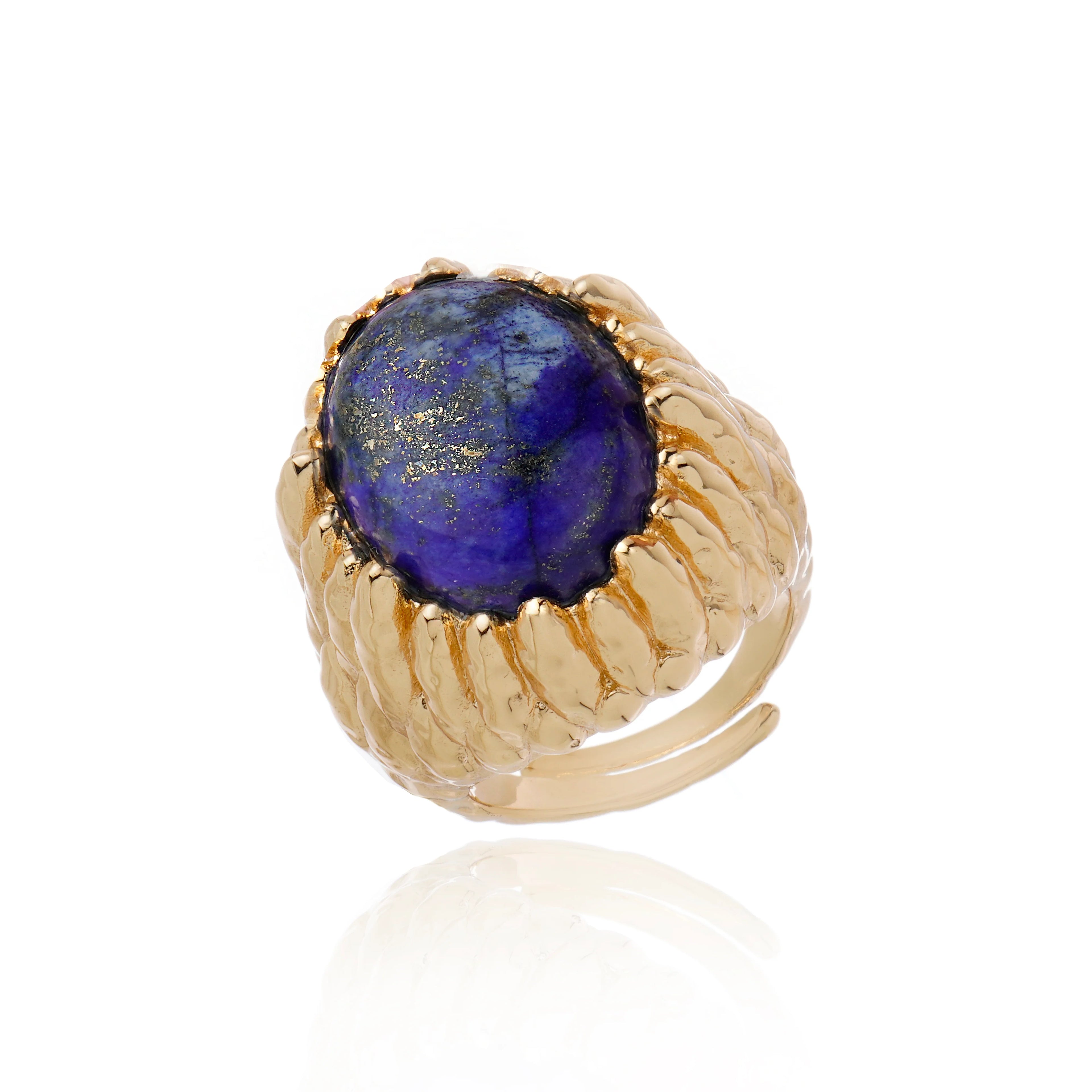 Drago Ring- Dark Blue Agate