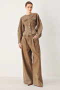 Vintage Denim Jacket- Brown