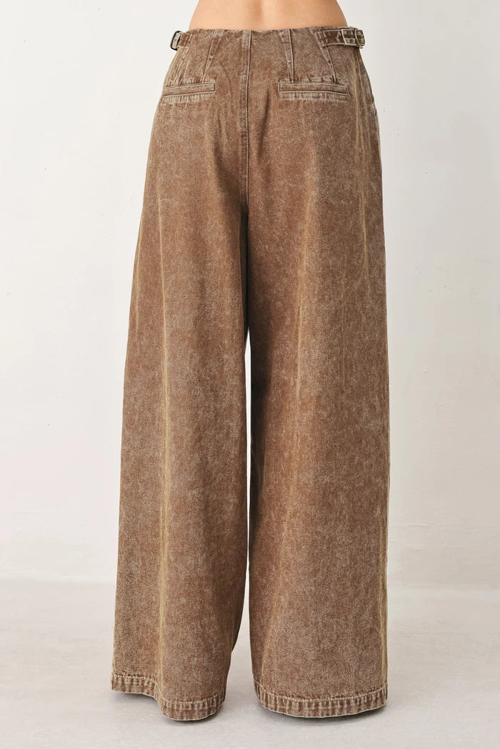 Vintage Denim Pants- Brown