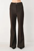Solid Woven Pants- Brown