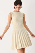 Sweater Knit Mini Dress- Neutral