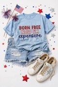 Born Free Now I'm Expensive Sequin Patch T-shirt