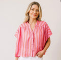 Orchid Pinstripe Savannah Top