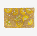 Lemon Beaded Clutch