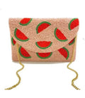 Blush Watermelon Beaded Clutch
