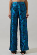 Farrah Jacquard Lunete Wide Leg Pants