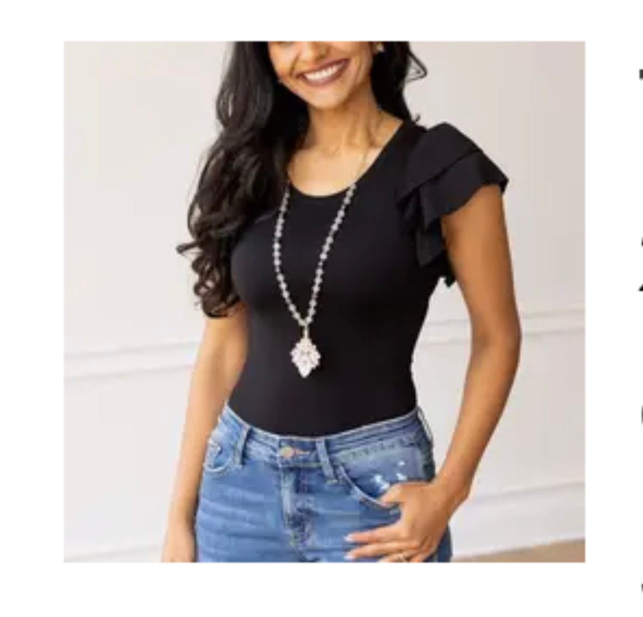 Ruffle Sleeve Bodysuit
