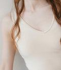 Reversible Curvy V Neck Tank- Almond