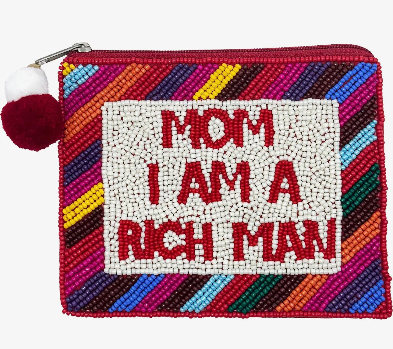 Mom I Am A Richman Beaded Coin Pouch