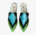 Silk Velvet Point Toe Slide on Shoe