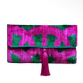 Silk Vlvet Ikat Clutch