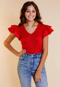 Love on Top Bodysuit- Red