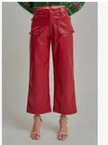 Stretch Faux Leather Wide Leg
PANTS