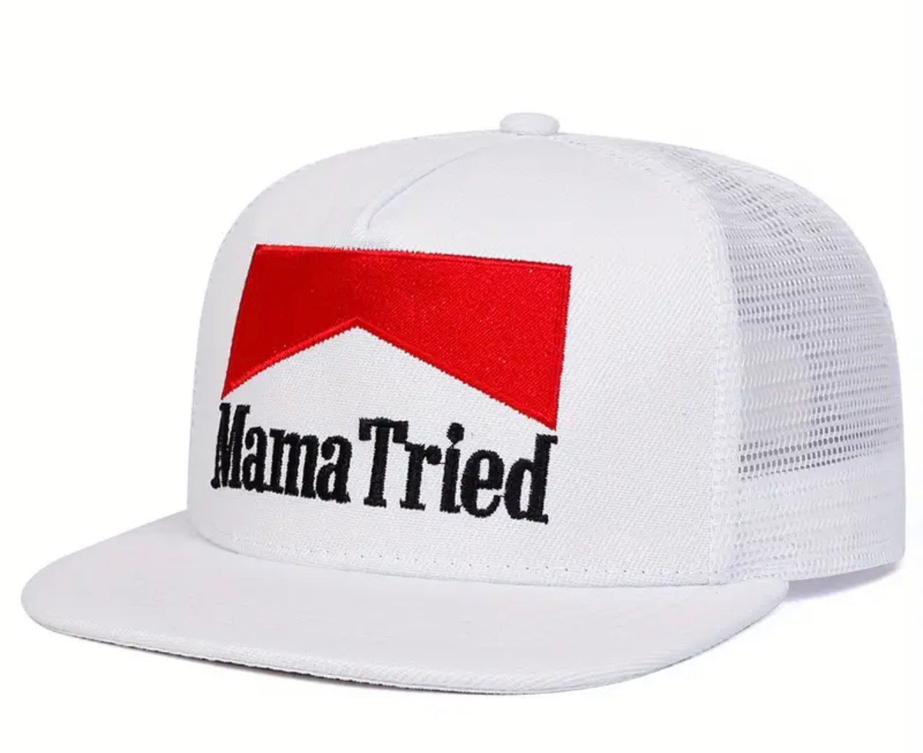 Mama Tried- Trucker Hat- White