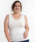 Reversible Curvy Tank- White