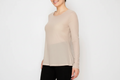 Long-Sleeve Mesh Top With Sparkly Details