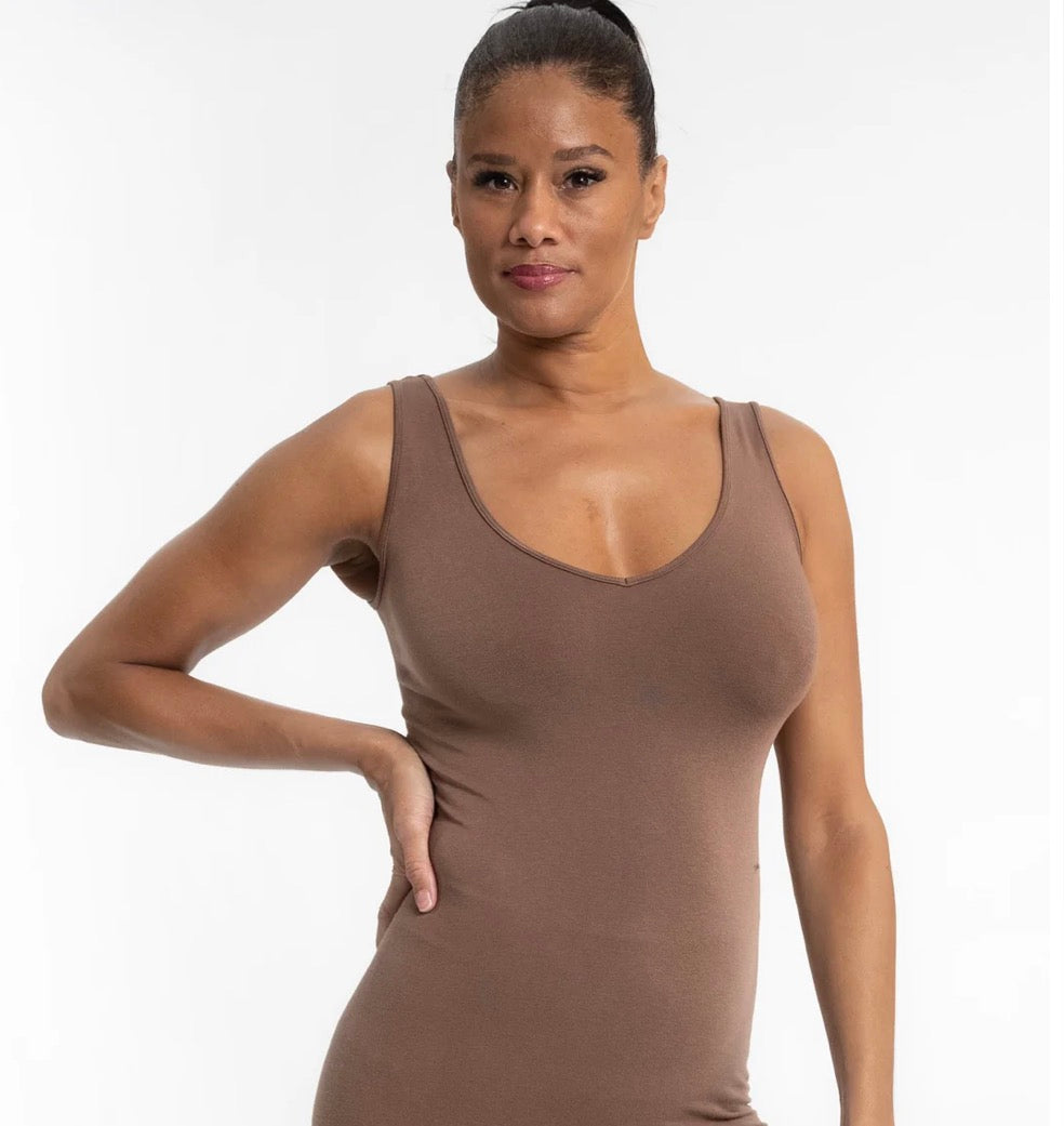 Reversible Tank- Vintage Khaki