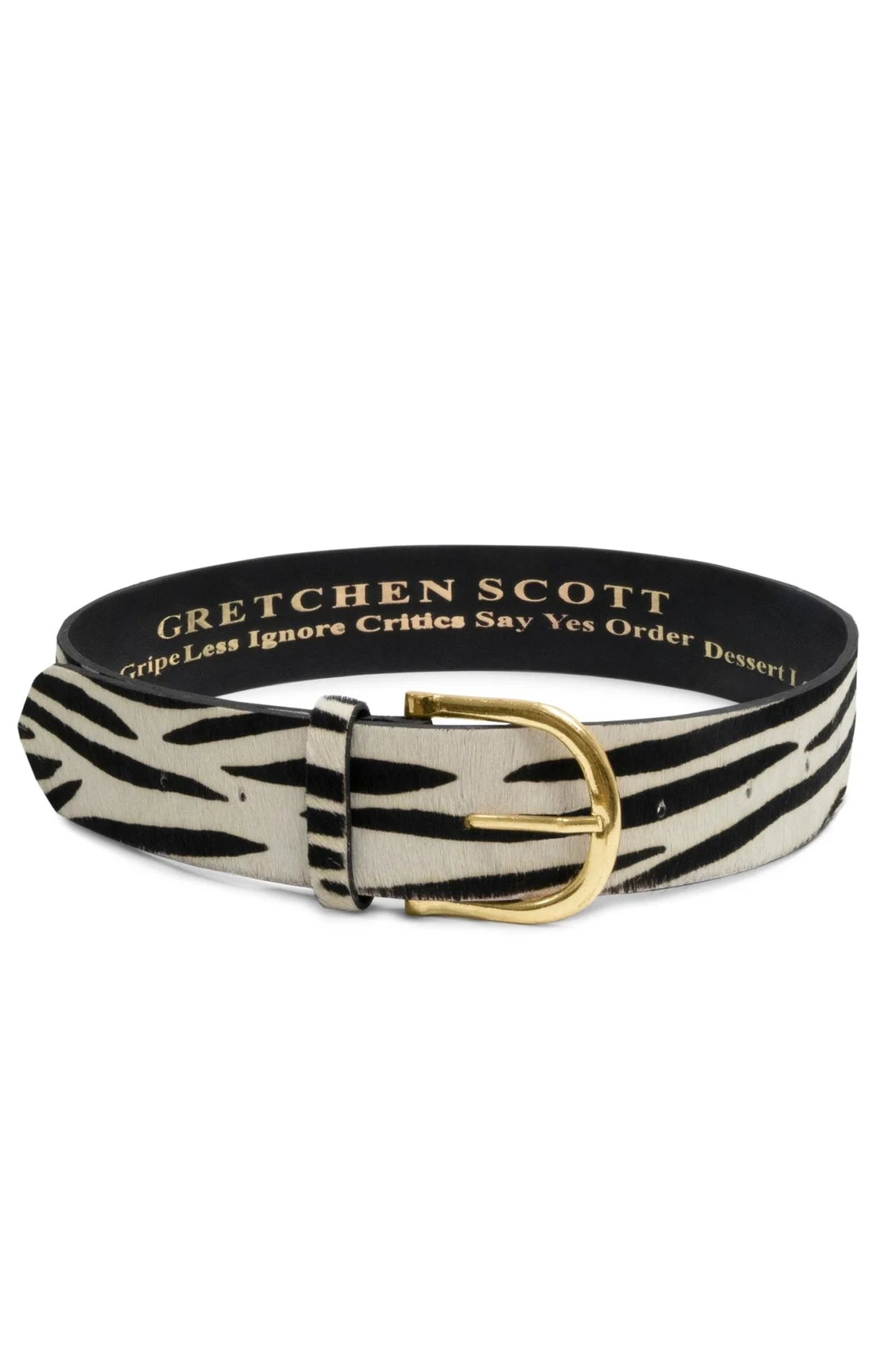 2 Inch Belted Bliss- Zebra
