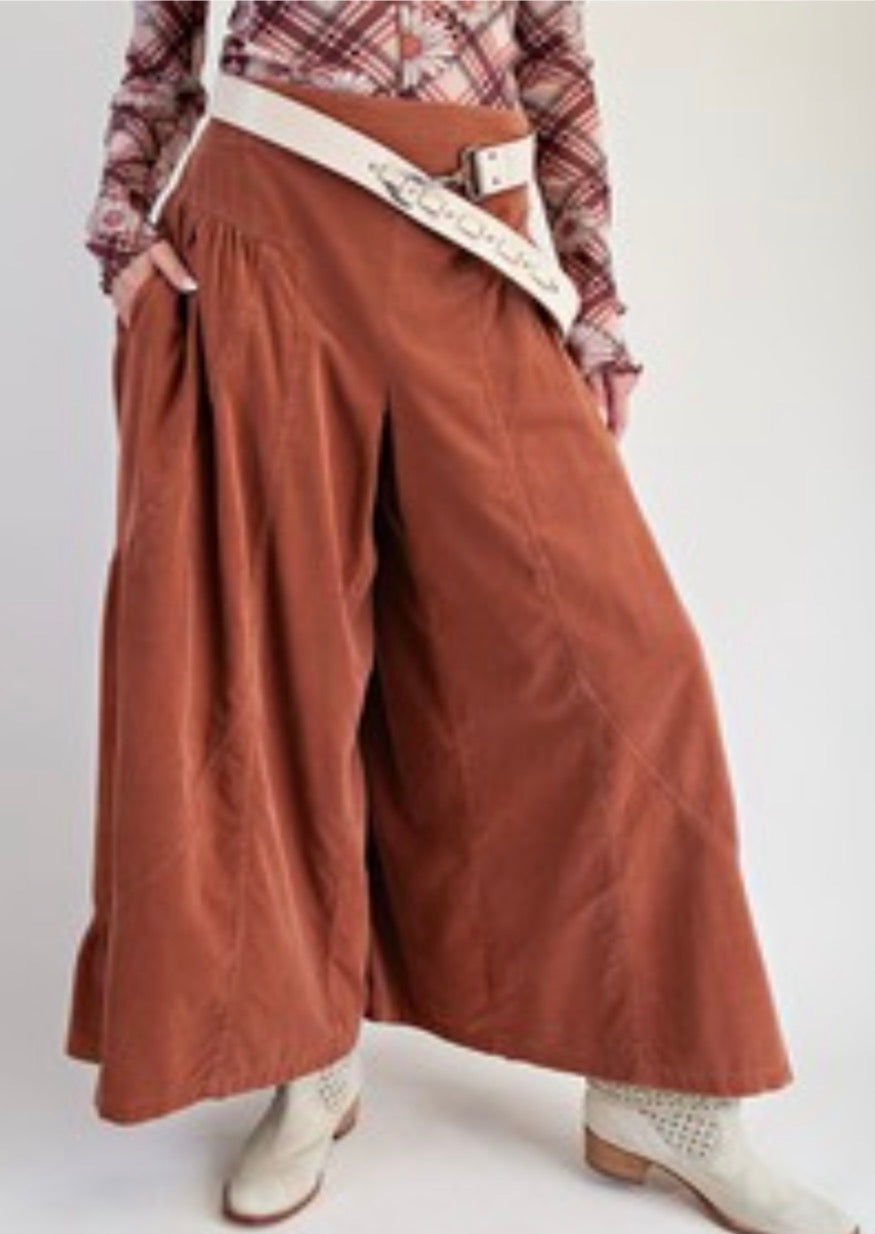 Baby Courdurory Wide Leg Palazzo Pants