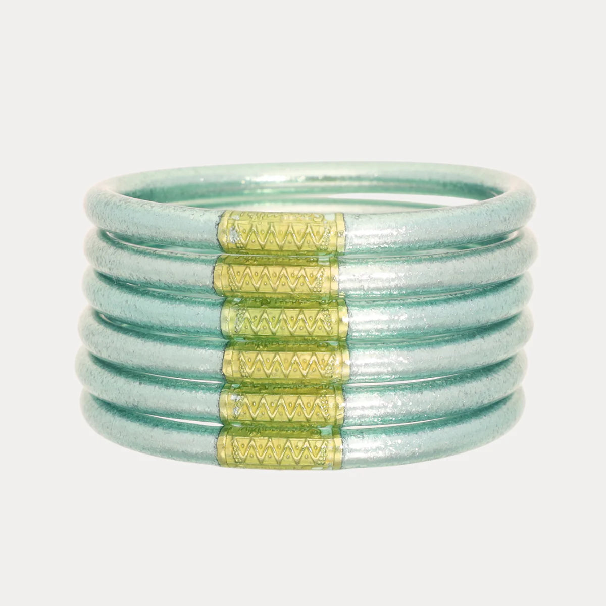 Mint All Weather Bangles (Set of 6)