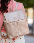 Bennett Backpack- Woven Gold