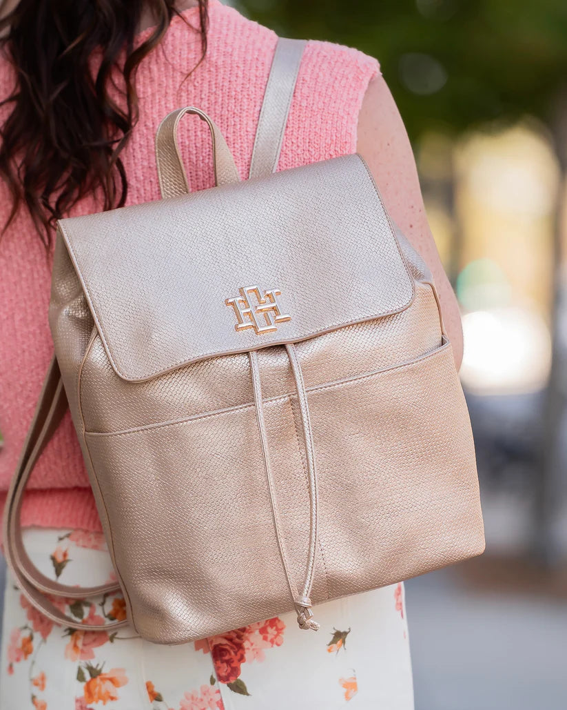Bennett Backpack- Woven Gold