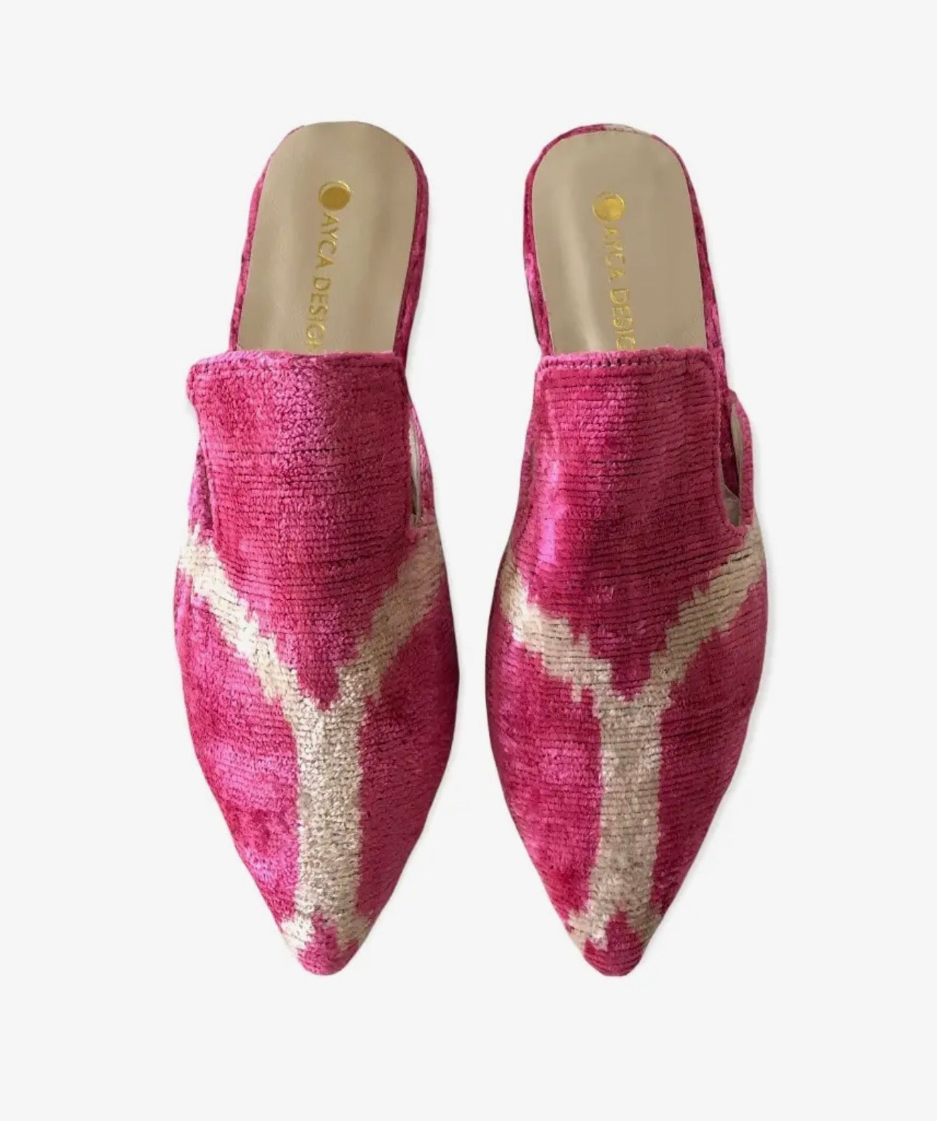Silk Velvet Point Toe Slide on Shoe