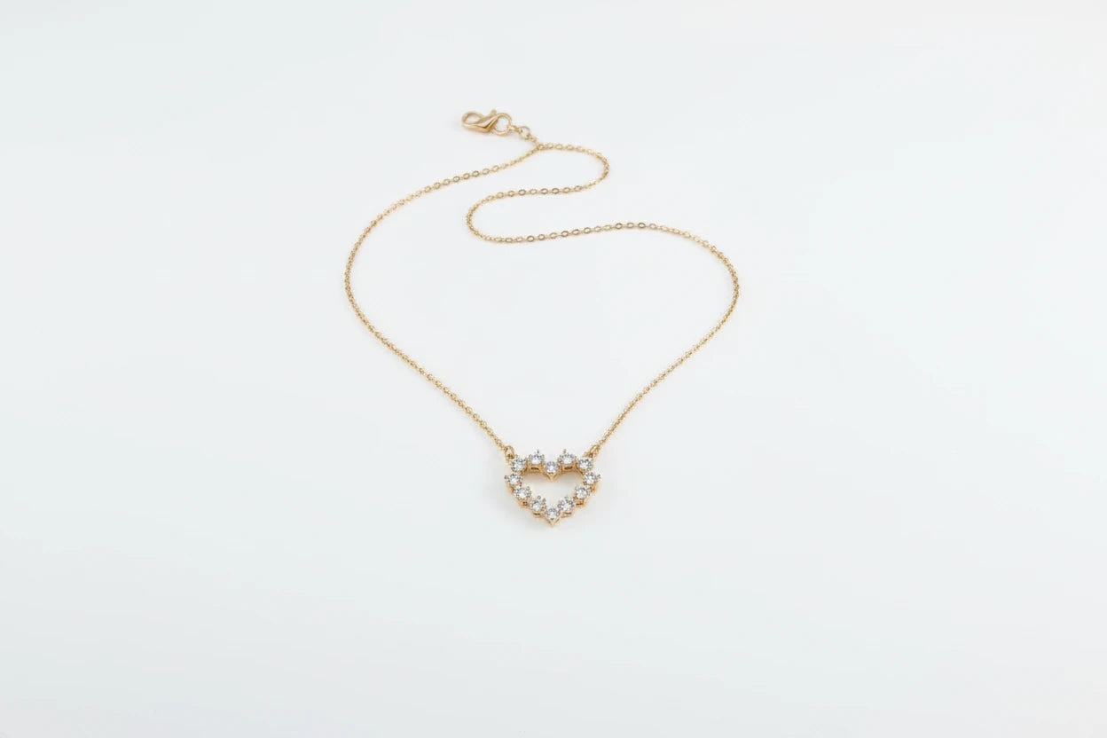 Large Diamond Heart Necklace