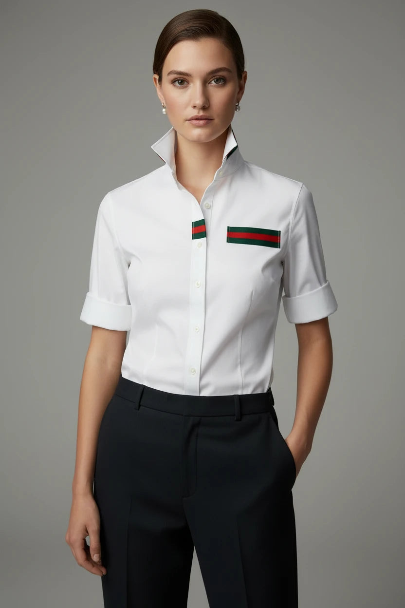 Casie2 White Oxford Shirt