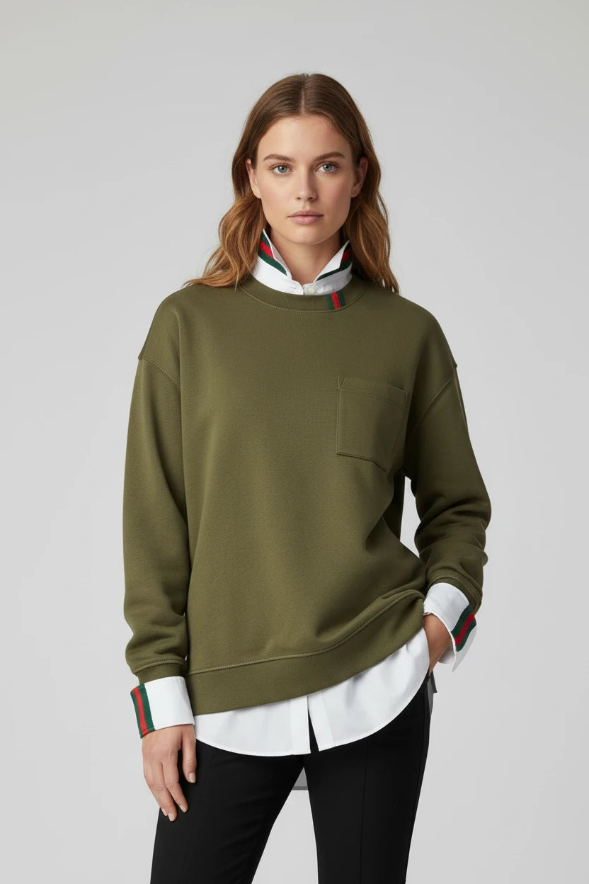 Danny Crew Neck Sweatshirt- Green