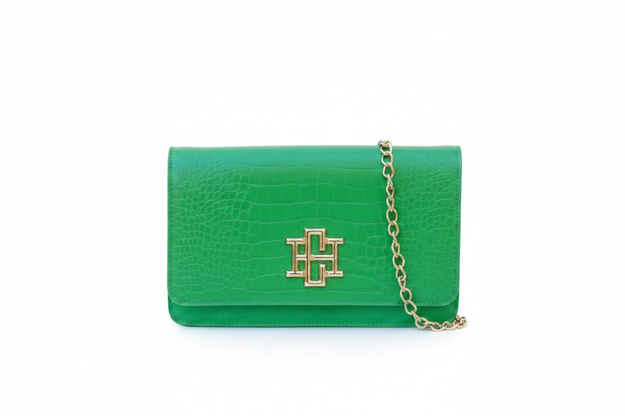 Bryn Clutch Crossbody- Kelly Green