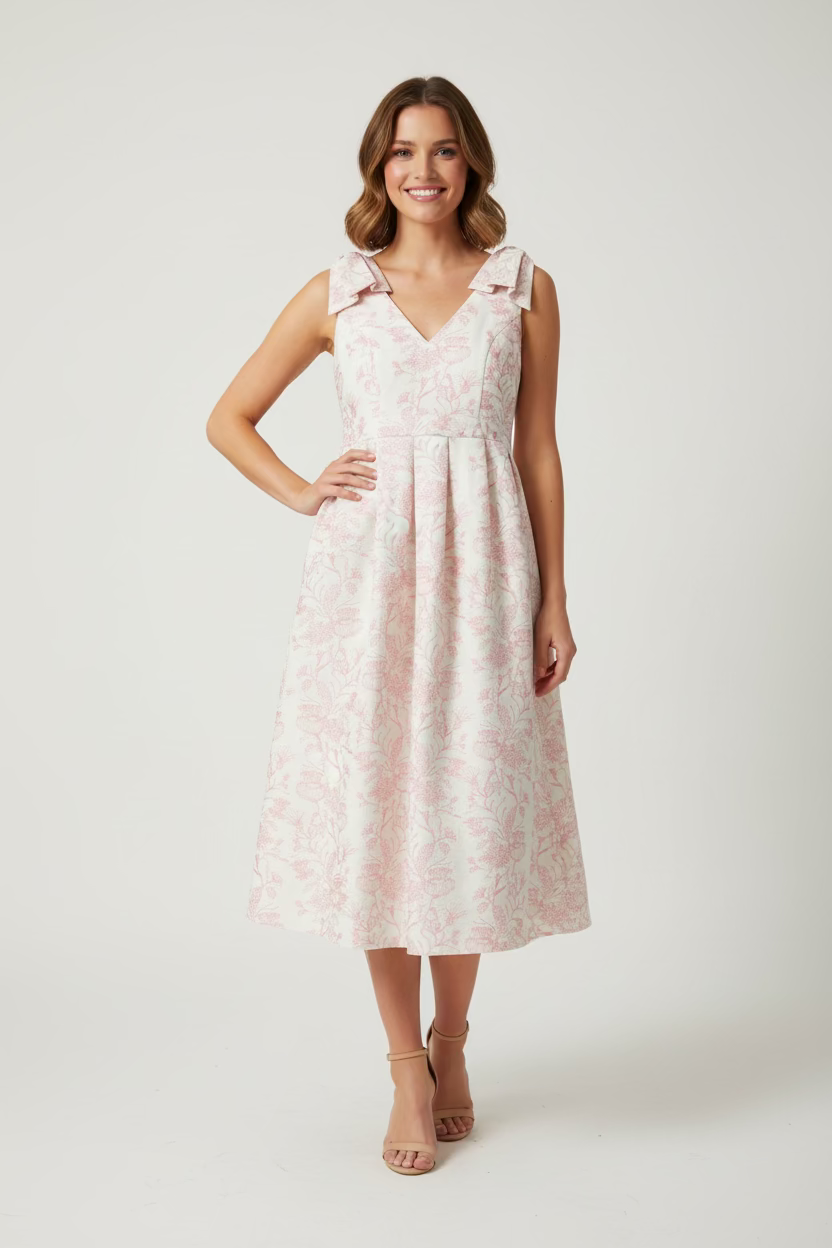 Dress- Pink & Crème Baroque