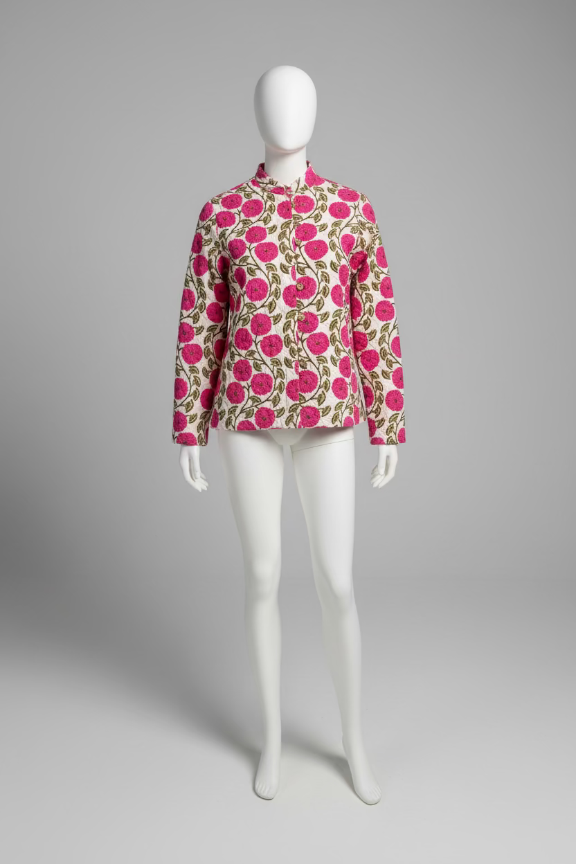 Quilted Multi-Print Jacket