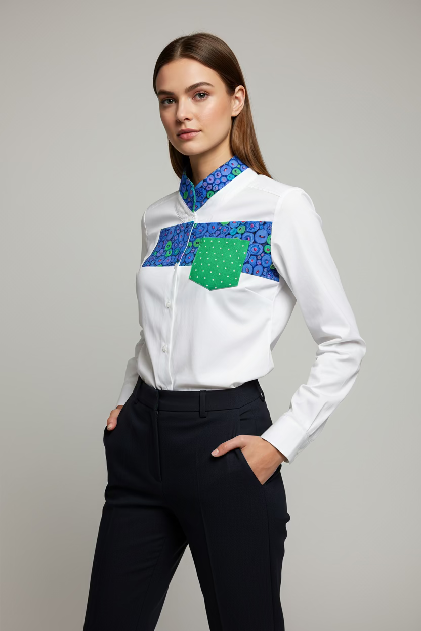 Beth Bell Sleeve Button Up- White