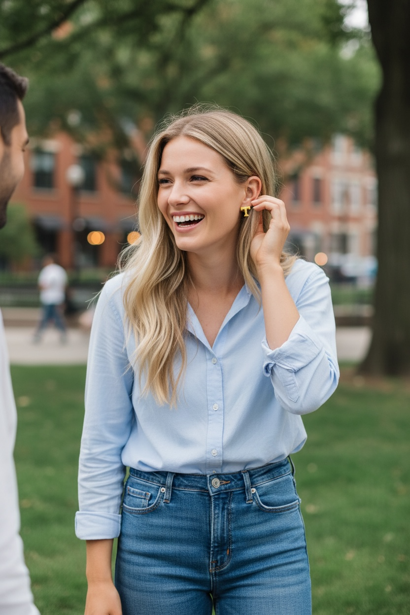 University of Tennessee T Stud Earrings