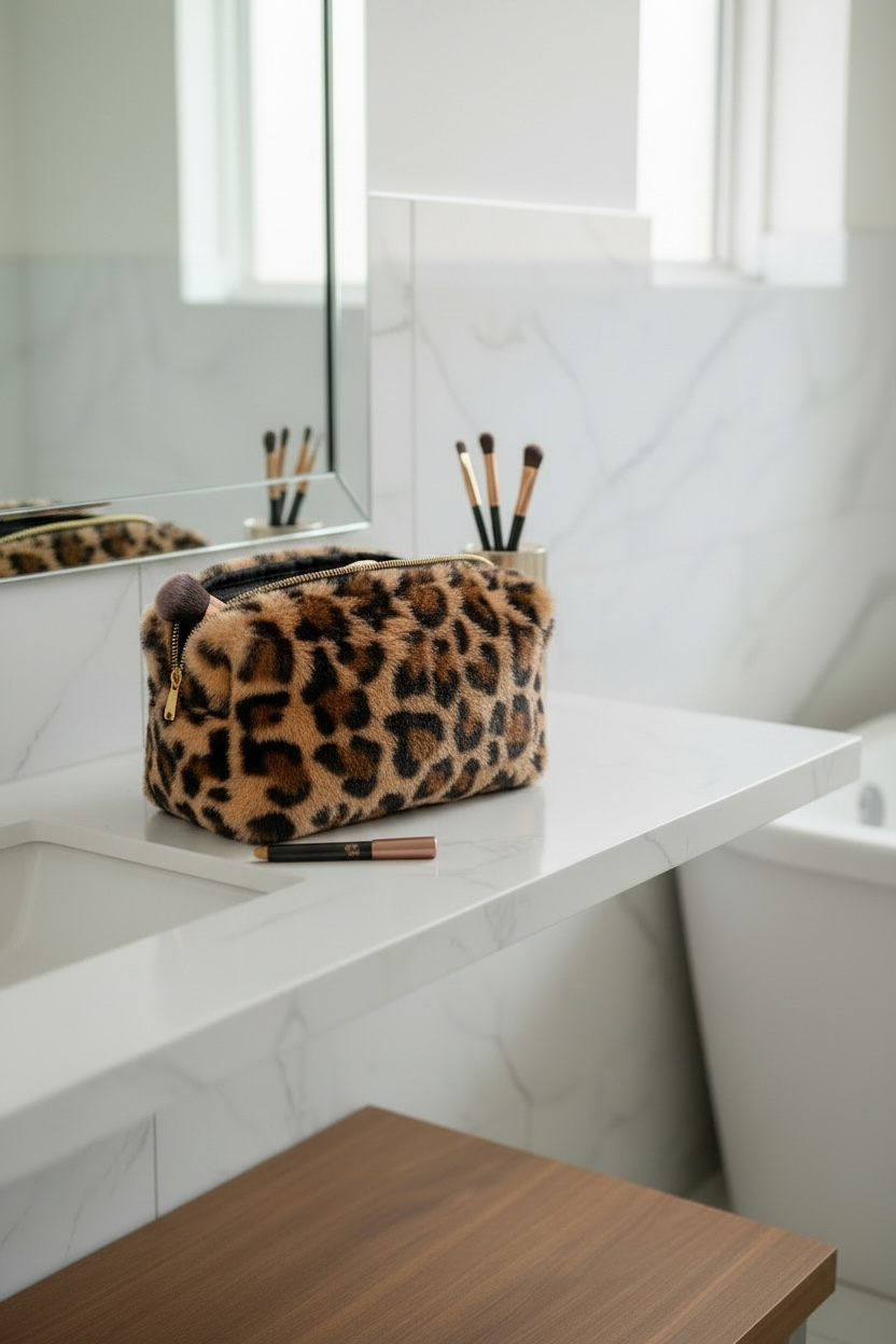 Leopard Print Cosmetic Bag