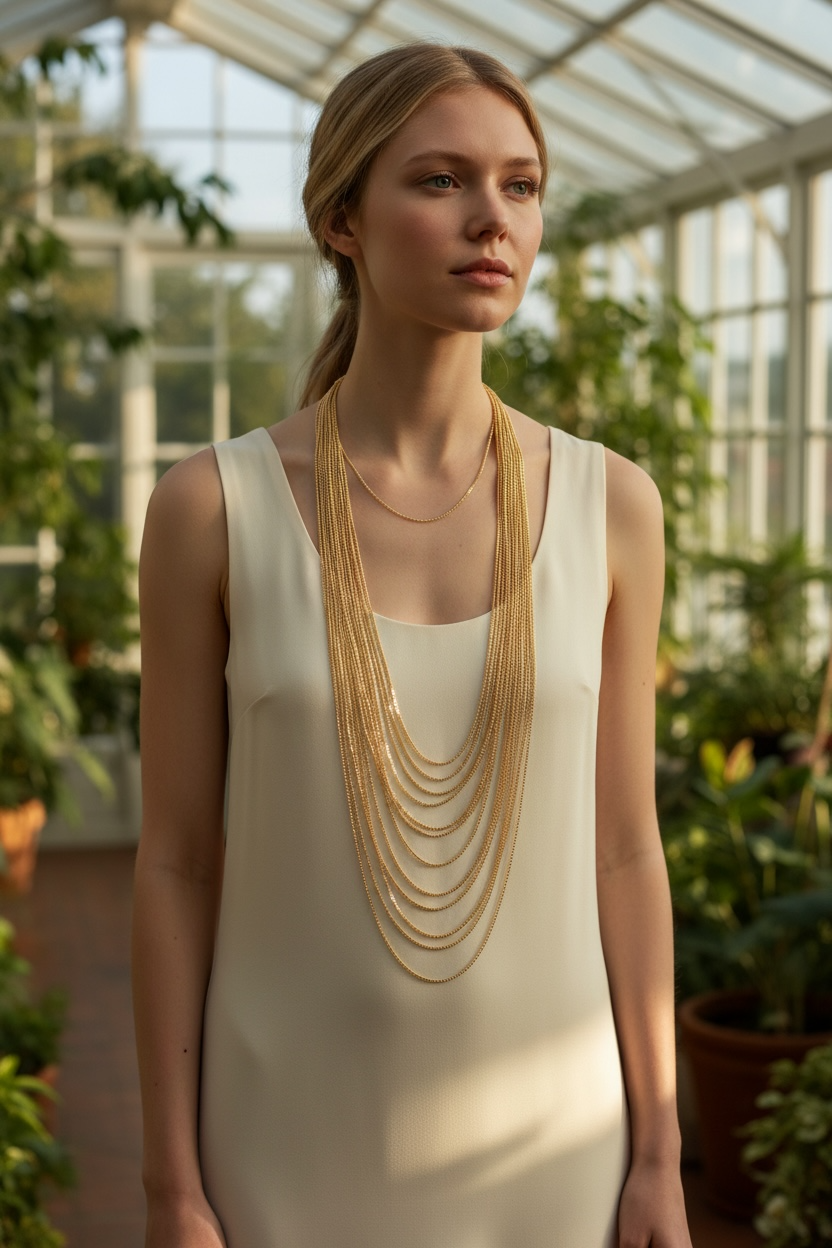 Samuels Multi Layered Long Necklace