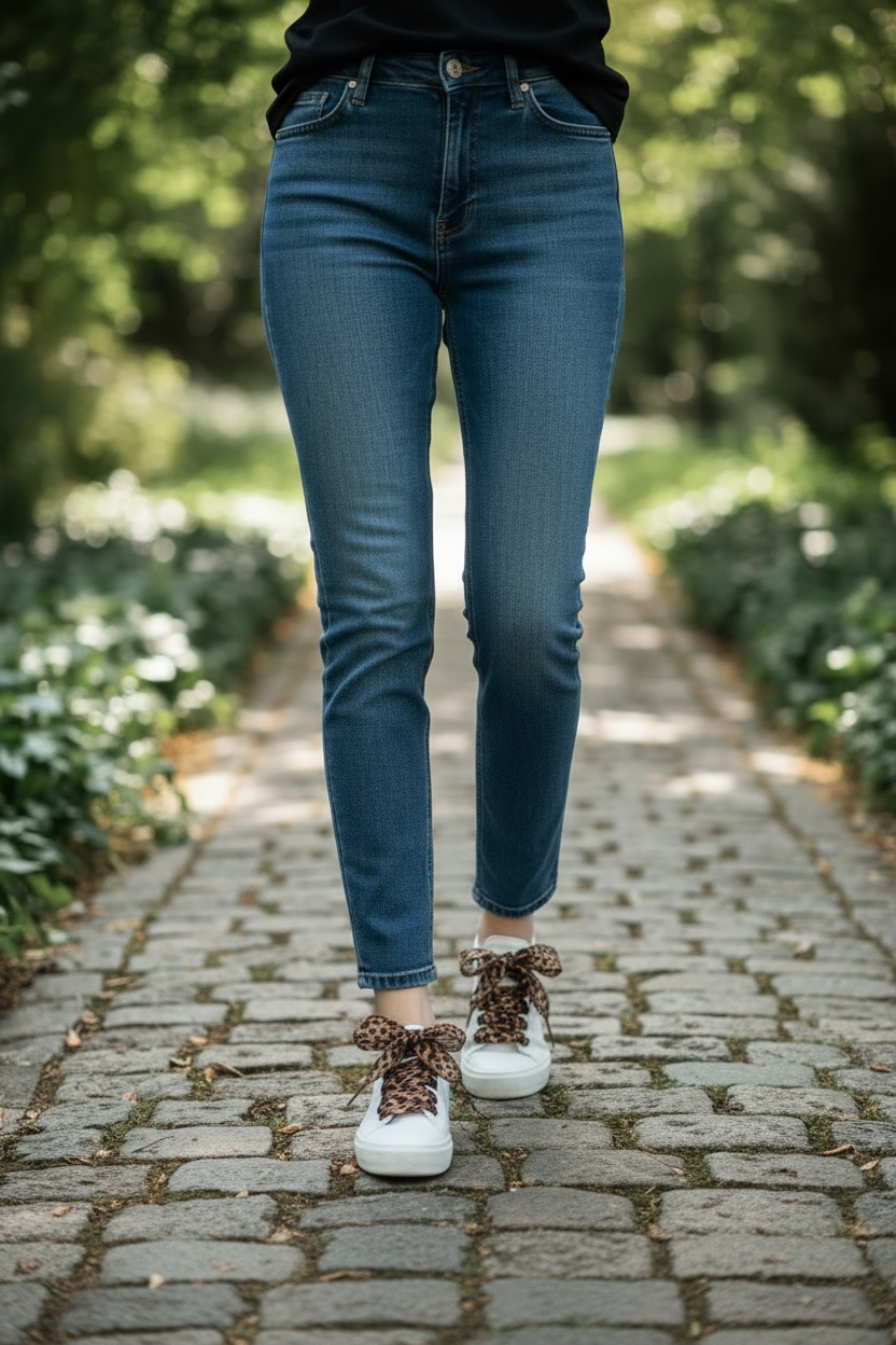 Leopard Ribbon Shoelaces