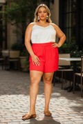 Plus Size Recycled Poly Tailored Shorts