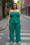 Plus Size Knit Wide Leg Pant