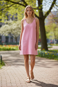 Jean Dress- Pink