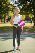 Swinton-Pickleball Paddle & Case-Hero Pink Stripe