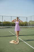 Scallop Crossover Back Active Dress