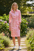 Twist & Shout Dress (Ring Toss)- Shocking Pink