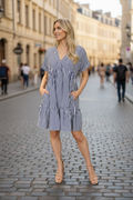 Stripe Dress- Blue