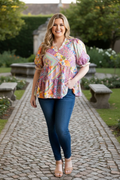 Puff Printed Babydoll Top